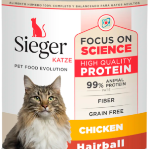 Sieger Lata Gato Adulto Hairball de Pollo
